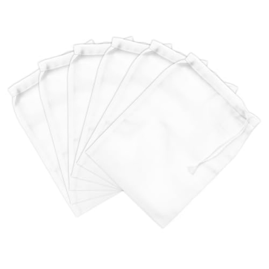 Wine Beer And Cider - 6 Pcs White Nylon Straining Bag