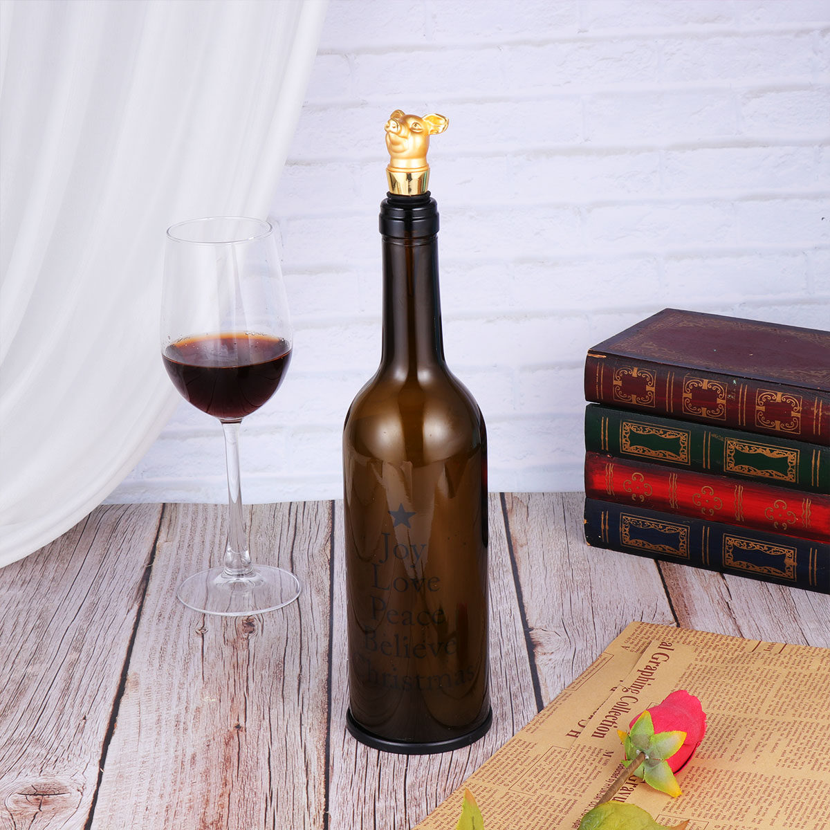 Wine Beer Food - 1Pcs Pig-Shaped Alloy Wine Stopper Food-Grade