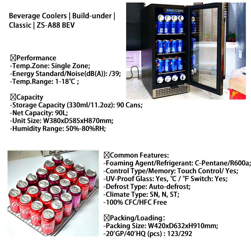 Oem Small Drink Bar Fridge Cus - Wine Beer Fridge Dual Zone avaliação e preço