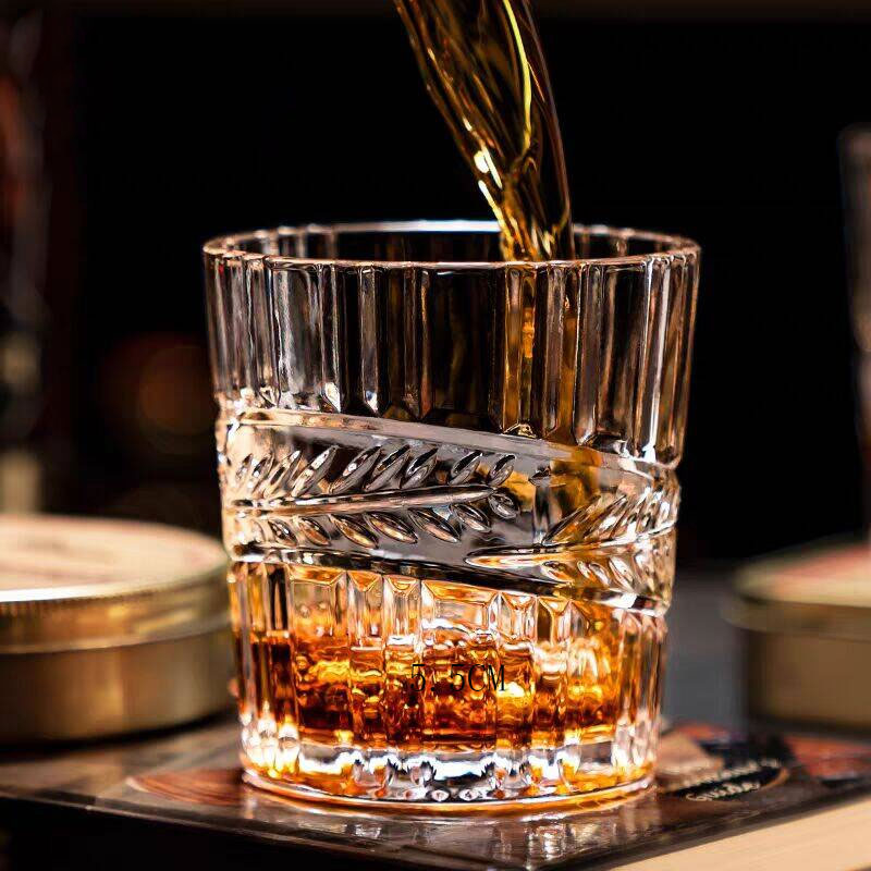 Embossed Whiskey Glass High-Qu - Wine Beer Spirits avaliação e preço