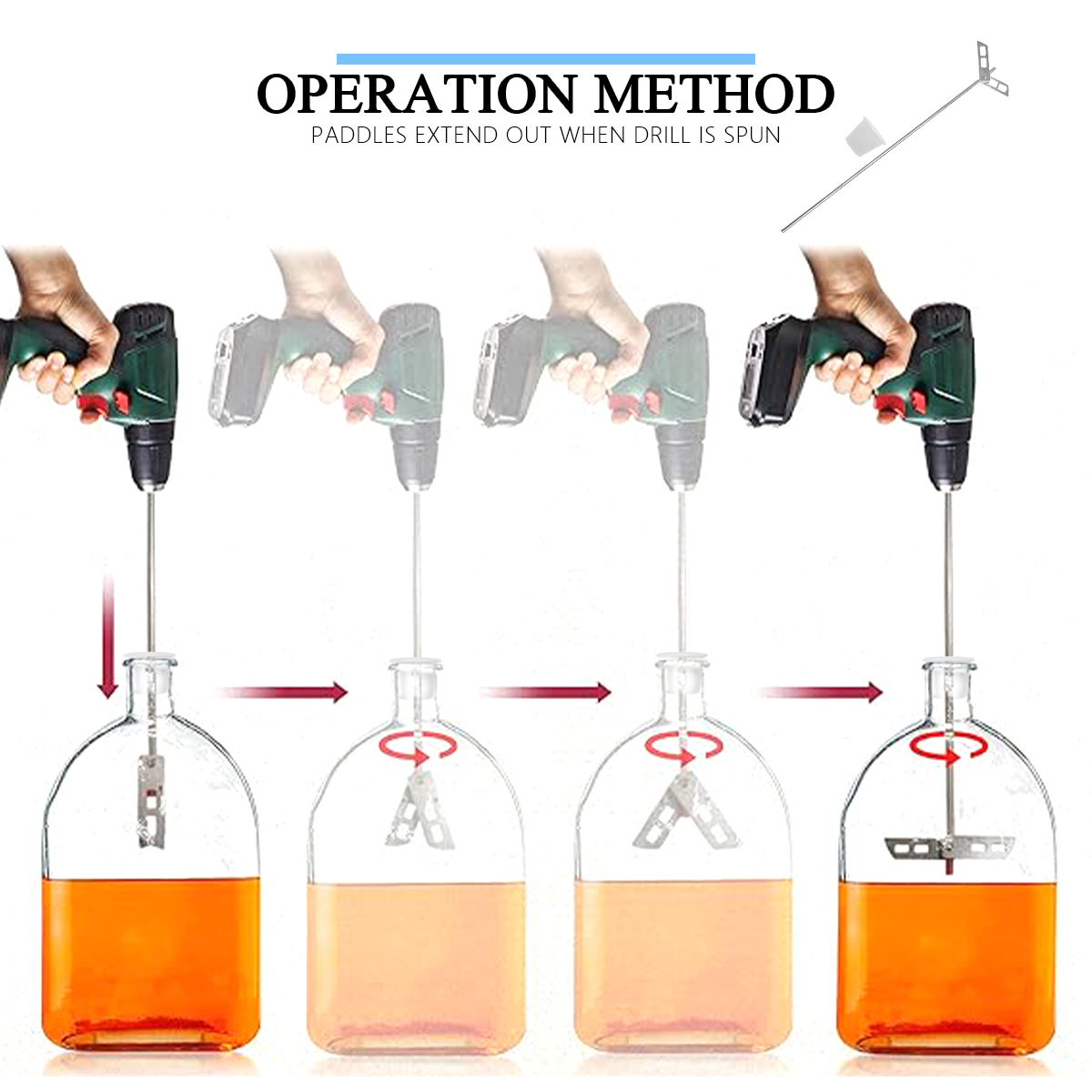 Beer Degassing Stirrer Paddle, - Wine Beer Mix avaliação e preço
