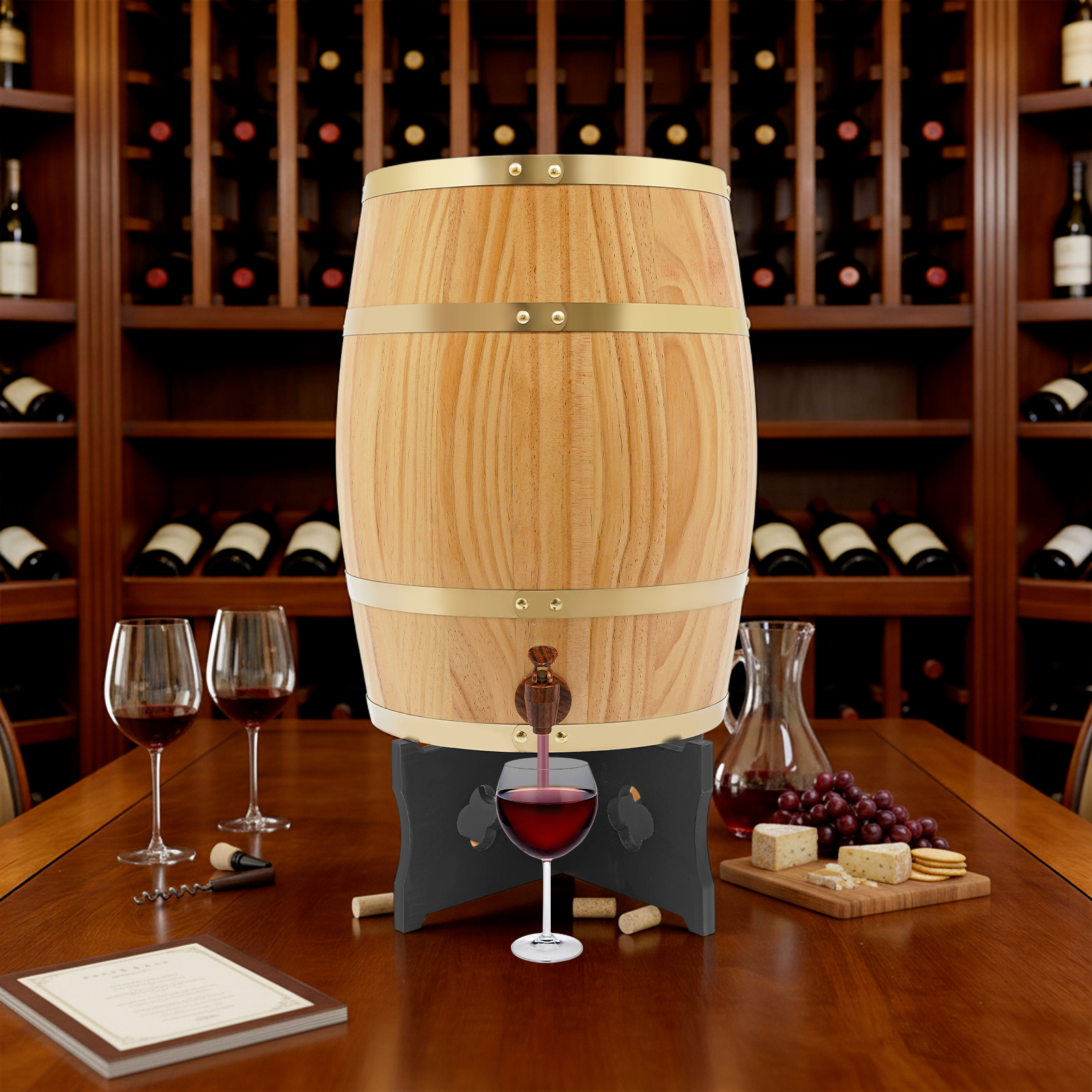 20L/5.28Gal Wood Color Wine Ba - Wine Beer And Cider avaliação e preço