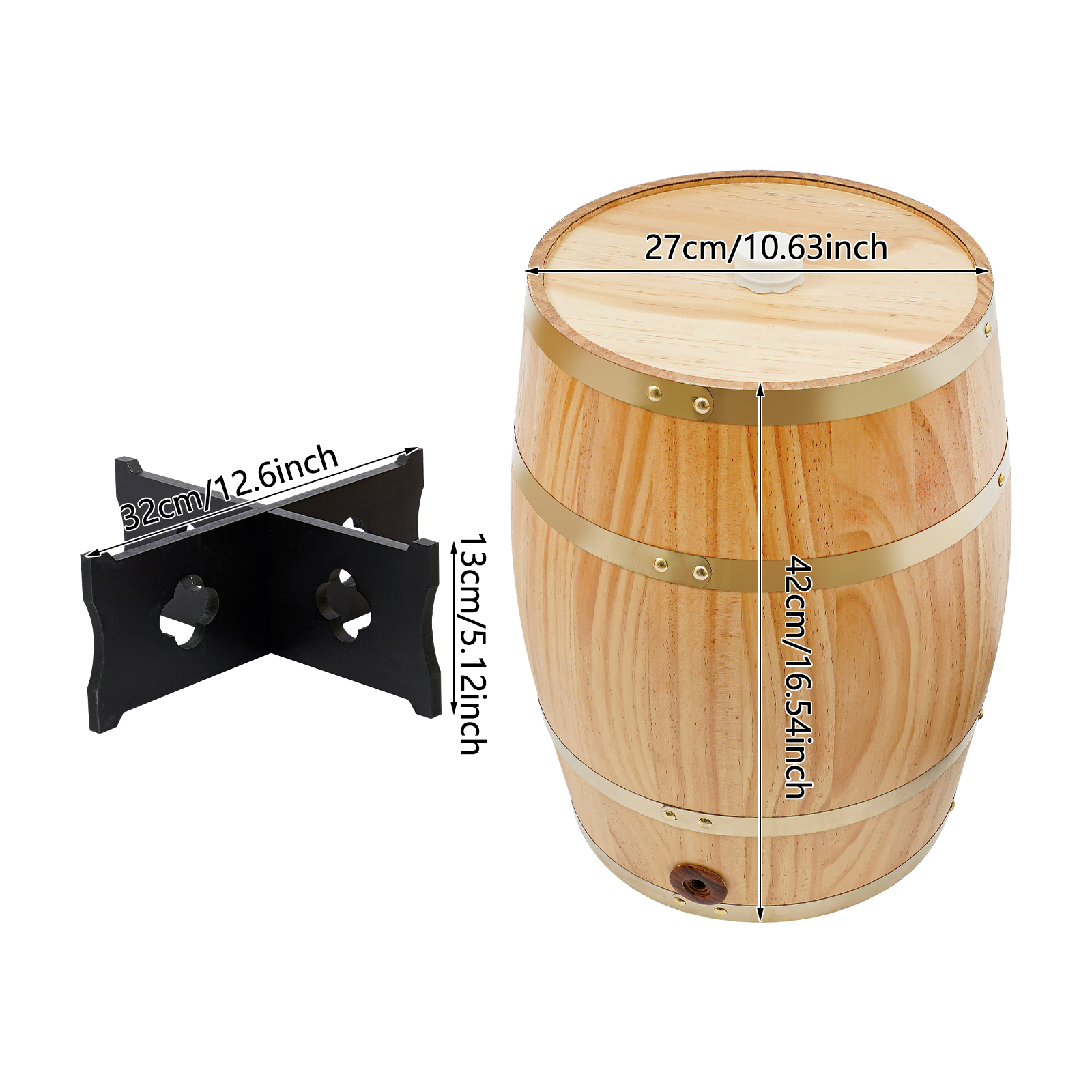 20L/5.28Gal Wood Color Wine Ba - Wine Beer And Cider avaliação e preço