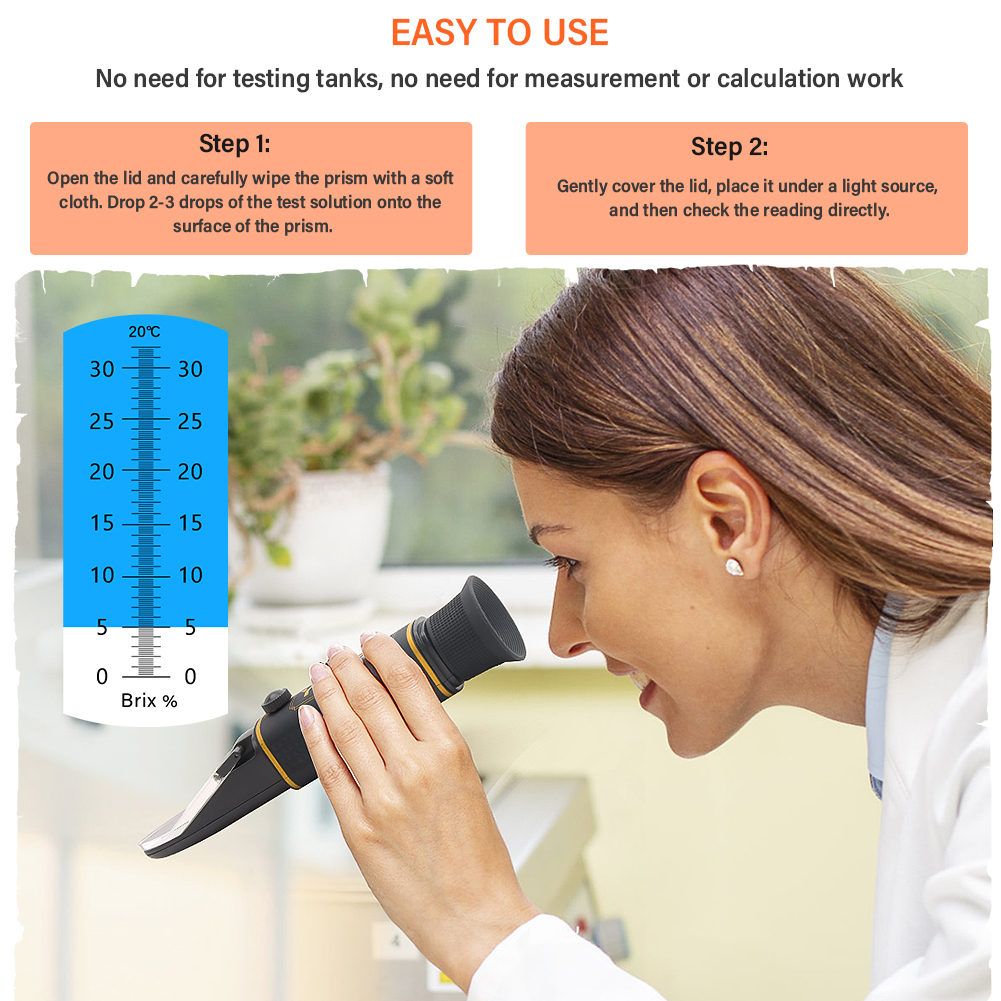 YG-32 Brix Refractometer 0-32% - Wine Beer Food avaliação e preço