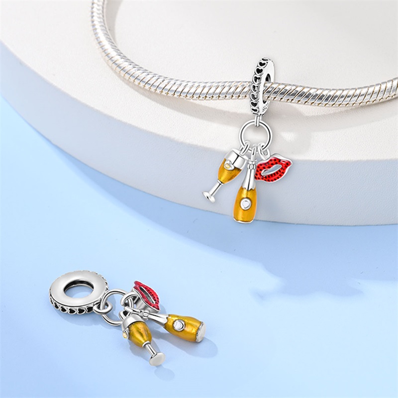 Fashion 925 Sterling Silver Re - Wine Beer Food avaliação e preço