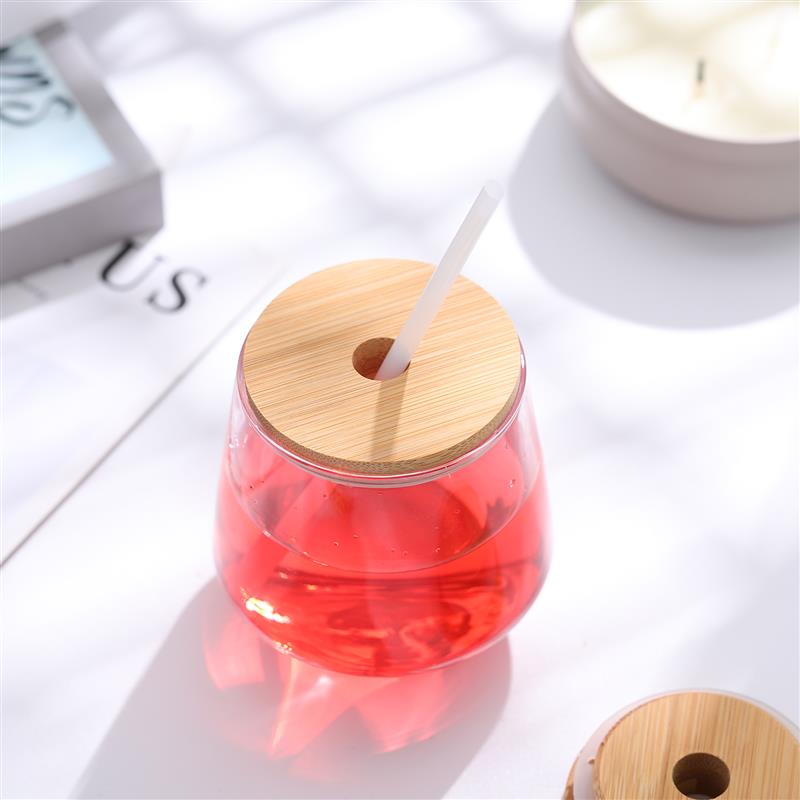 Jar Lids Straw Lid With Glass  - Wine Beer Spirits avaliação e preço