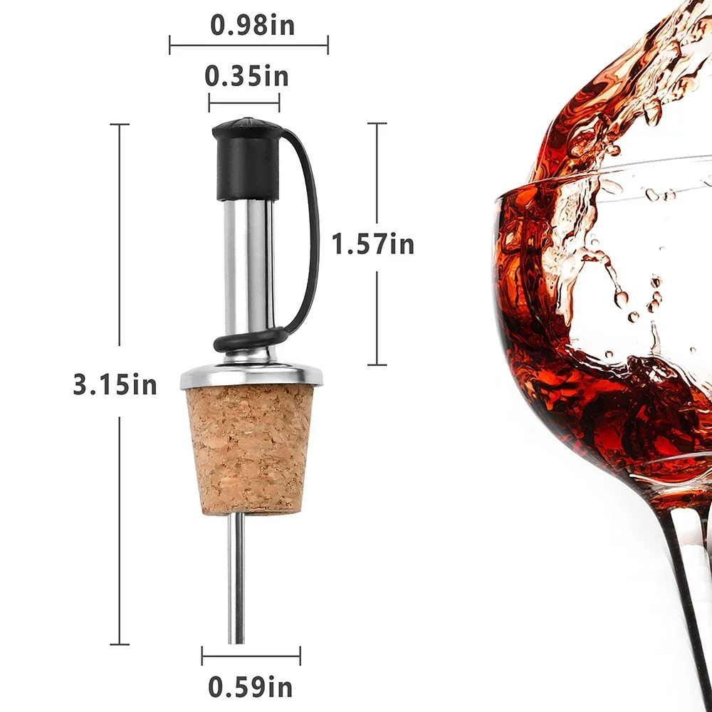 1PC Red Wine Cork Pourer Stain - Wine Beer Spirits avaliação e preço