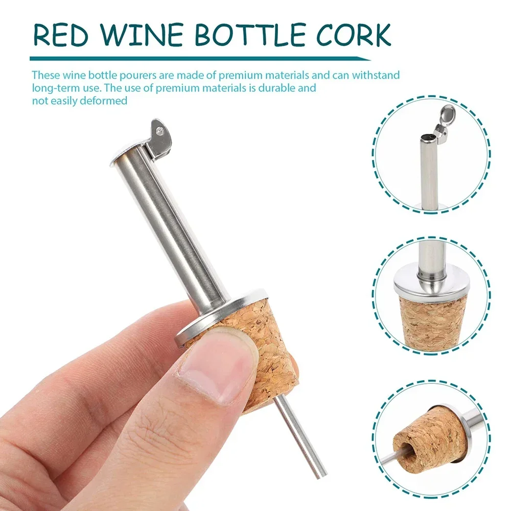 1PC Red Wine Cork Pourer Stain - Wine Beer Spirits avaliação e preço