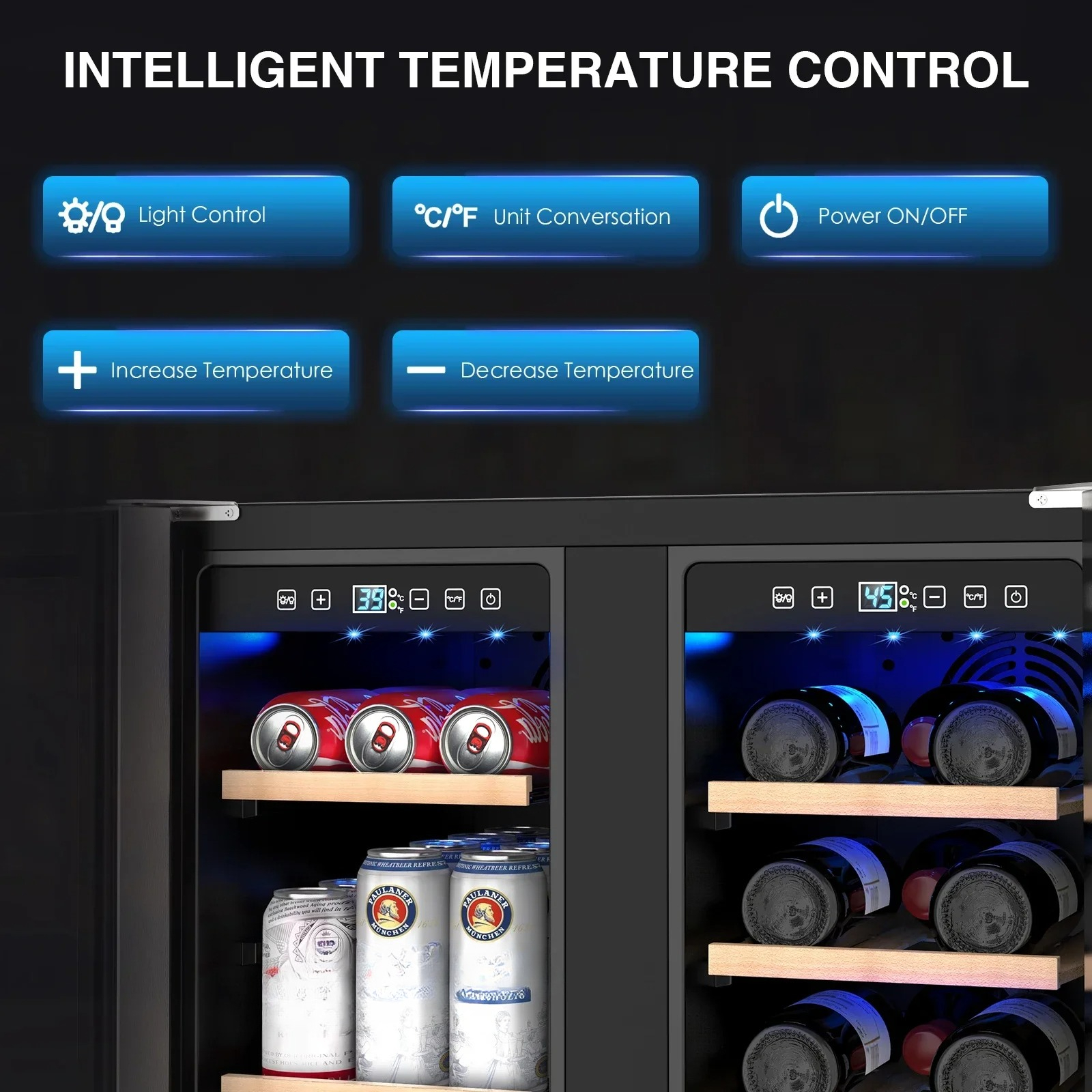 Wine and Beverage Refrigerator - Wine Beer Fridge Dual Zone avaliação e preço