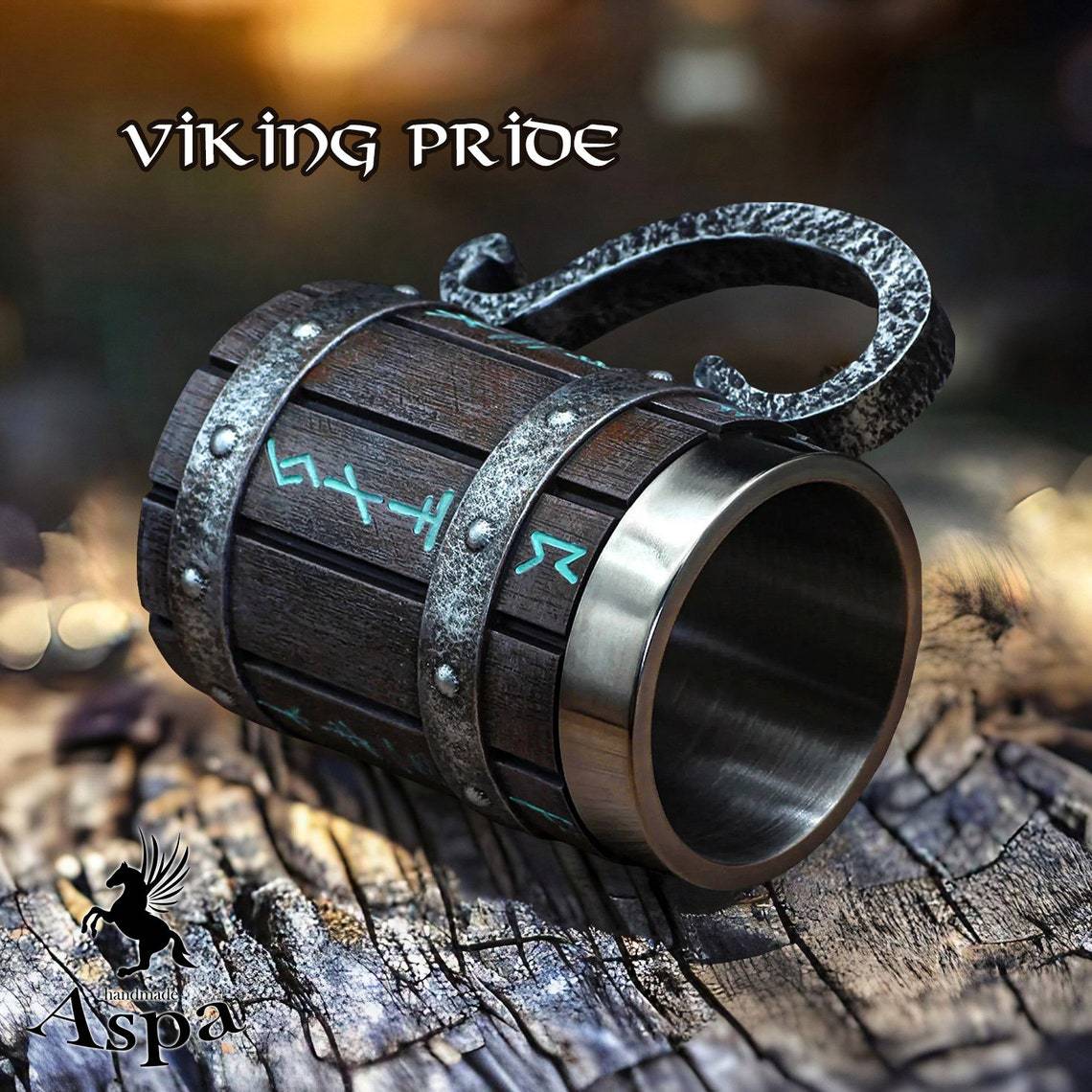 Barrel style wood beer mug  st - Beer Wine Hobby avaliação e preço