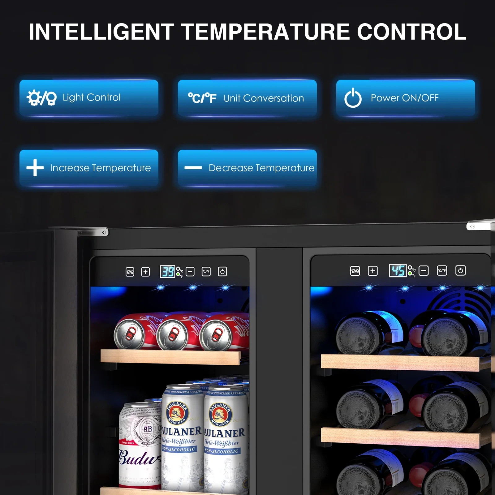 SAT Wine and Beverage Refriger - Wine Beer Fridge Dual Zone avaliação e preço