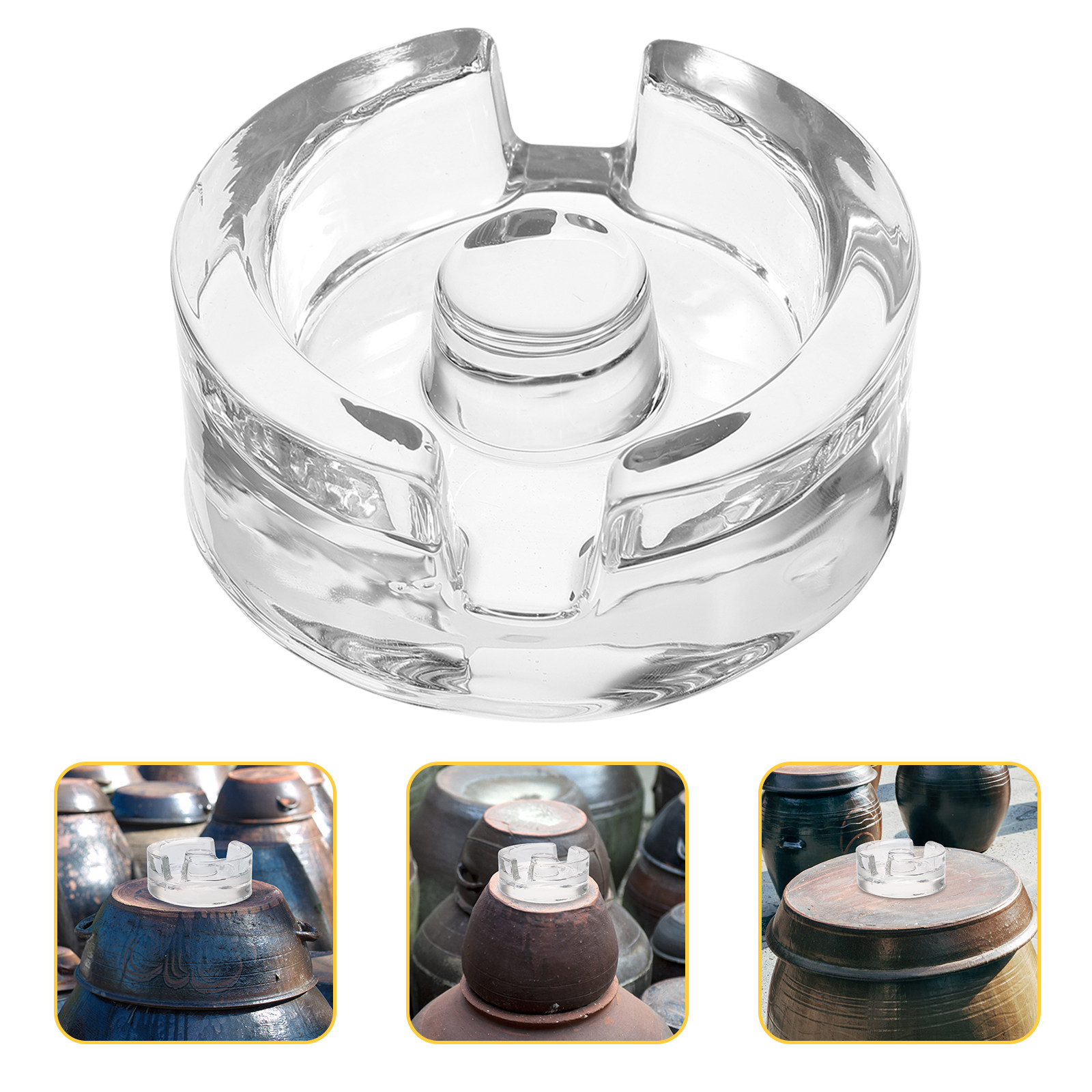 Fermentation Weight Glass Lid  - Wine Beer And Cider avaliação e preço