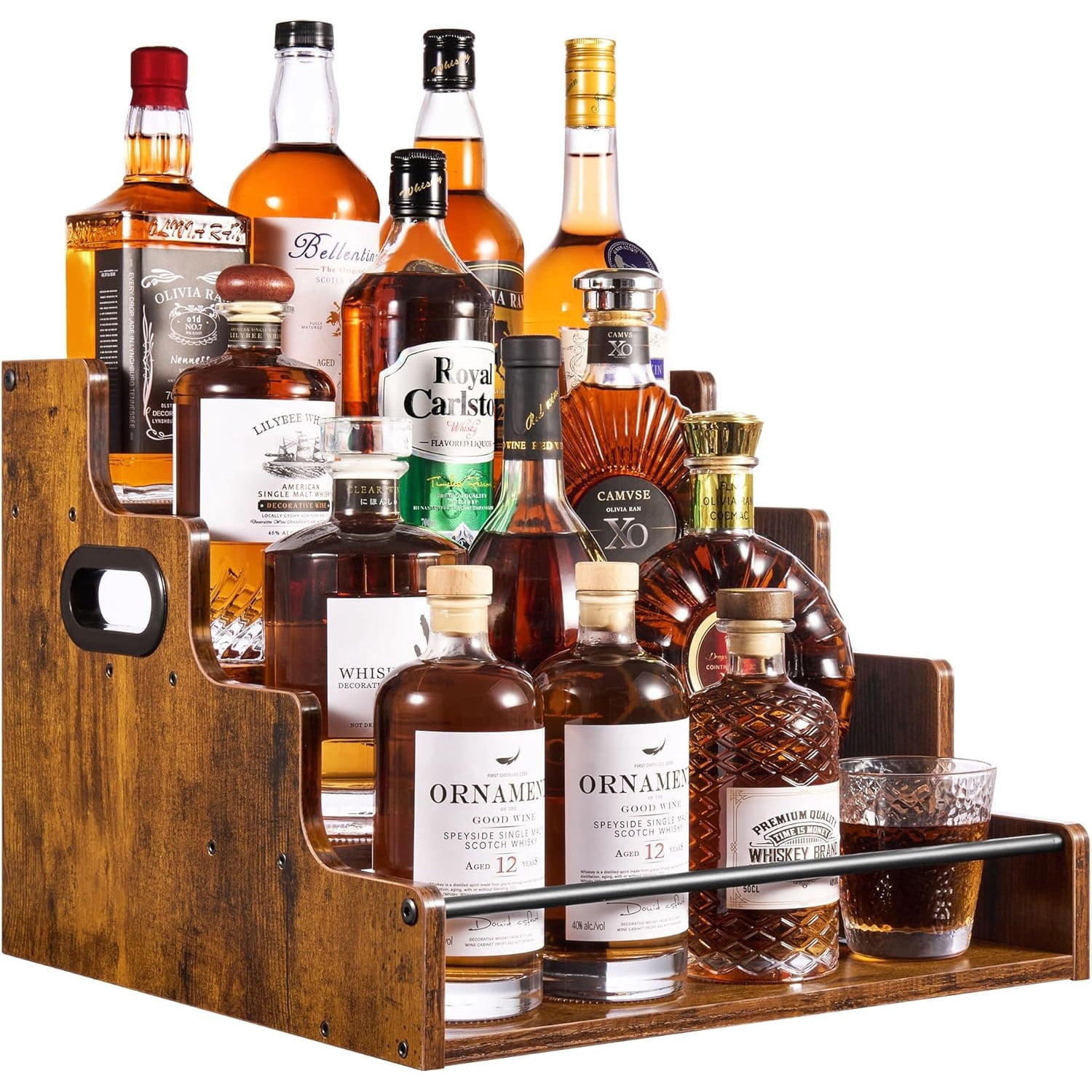 Liquor Bottle Display Shelf, C - Wine Beer Spirits avaliação e preço