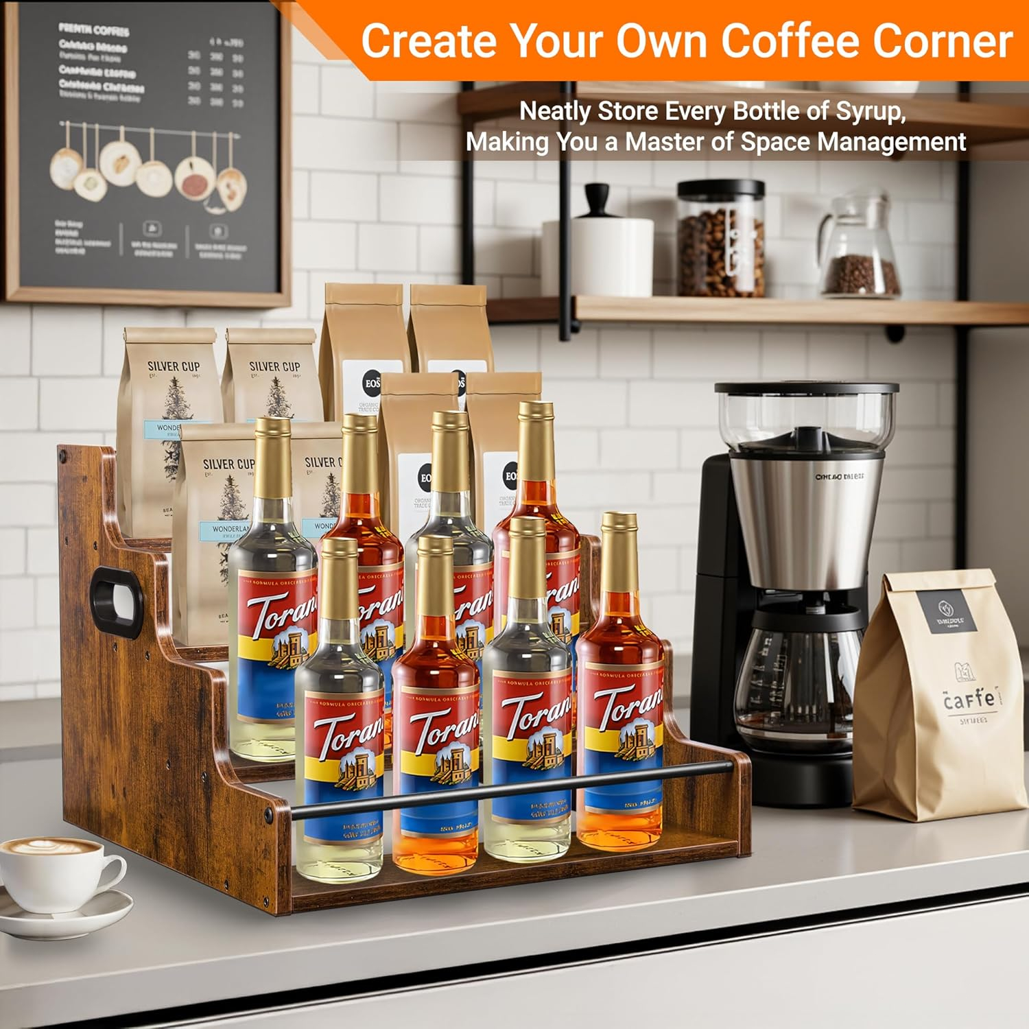 Liquor Bottle Display Shelf, C - Wine Beer Spirits avaliação e preço