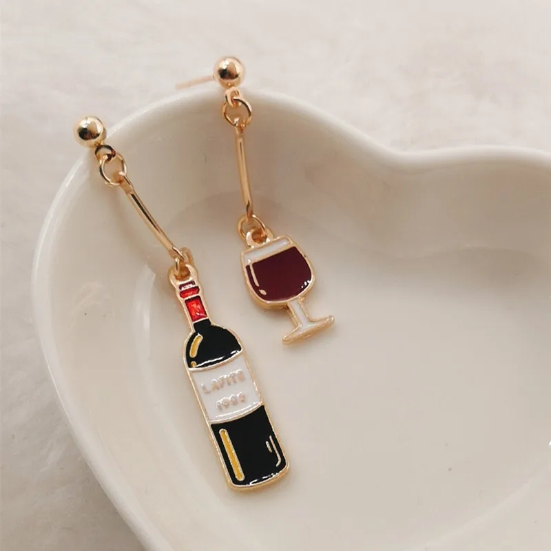 Wine Beer Earrings, Mini Food  - Wine Beer Food avaliação e preço
