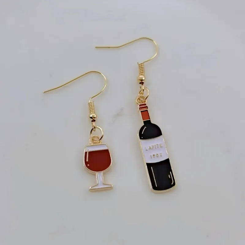 Wine Beer Earrings, Mini Food  - Wine Beer Food avaliação e preço