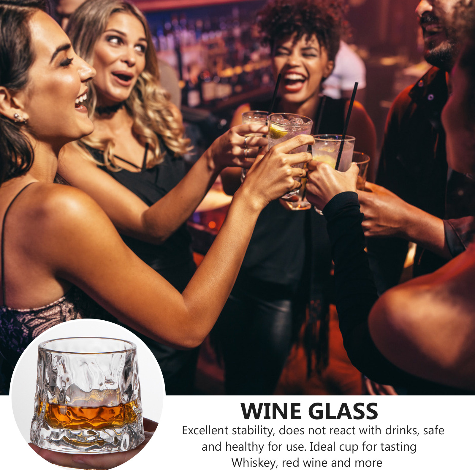 1Pcs Hammered Wine Glass Cup P - Wine Beer Tasting avaliação e preço