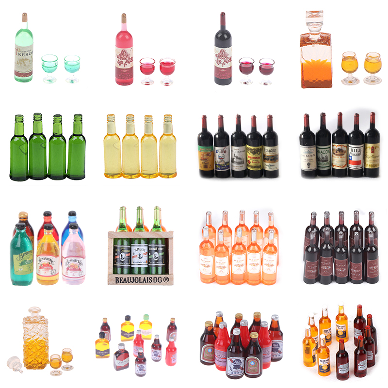 1 Set 1/12 Miniature Wine Bott - Taste Wine Beer Kitchen avaliação e preço