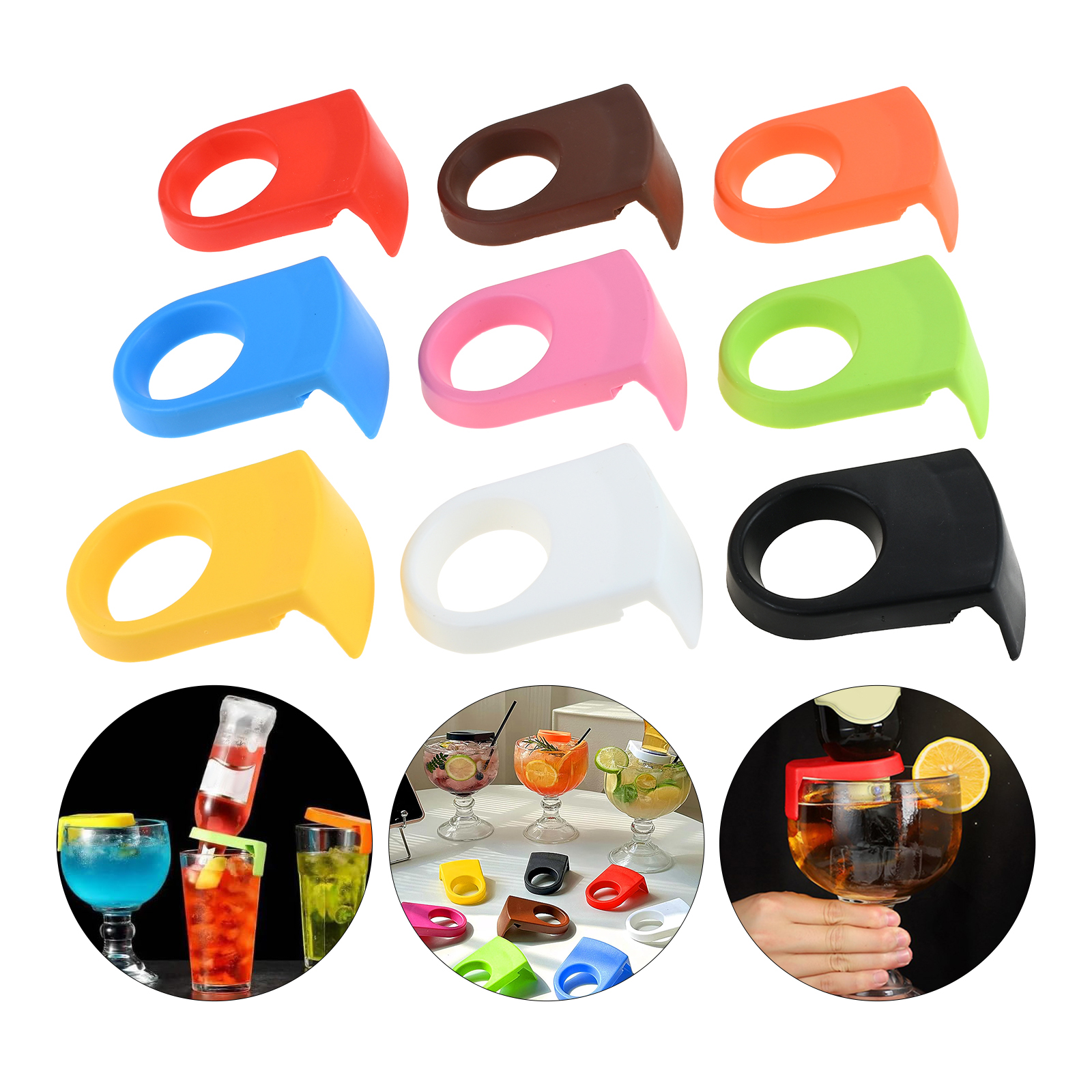 9Pcs Bottle Buckle Holder for  - Wine Beer Mix avaliação e preço